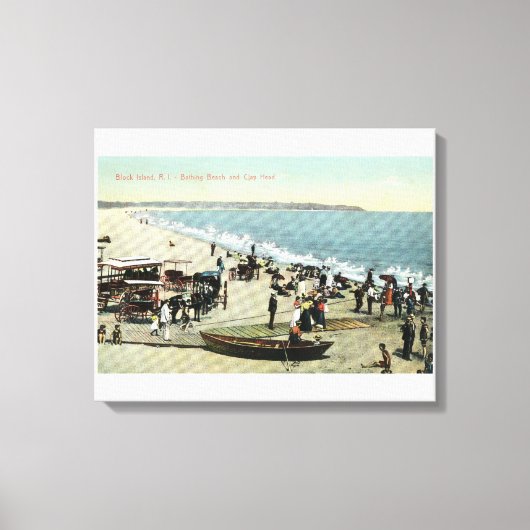 Toile Vue sur la plage et la tête de terre (Recto)