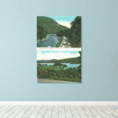 Toile Vue sur la rivière Ausable et le lac Schroon (Insitu (Plancher de Bois))