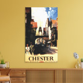 Toile Vue sur la rue avec Ferroviaire à deux et à tour (Insitu(Salon))