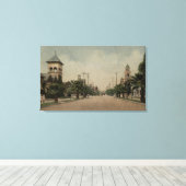 Toile Vue sur la rue Cajon avec quatre églises (Insitu (Plancher de Bois))