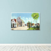 Toile Vue sur la rue du village danois (Insitu (Plancher de Bois))