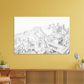 Toile Vue sur la ville d'Avignon et ses environs (Insitu(Salon))