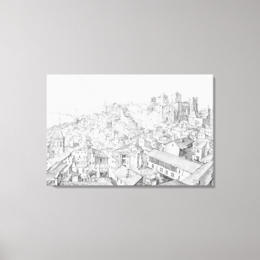 Toile Vue sur la ville d'Avignon et ses environs (Recto)