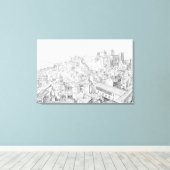 Toile Vue sur la ville d'Avignon et ses environs (Insitu (Plancher de Bois))