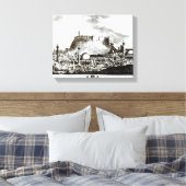 Toile Vue sur la ville et le château d'Alep, Syrie (Insitu(Chambre))