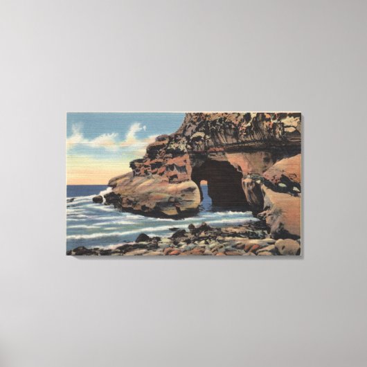 Toile Vue sur l'arc naturel, Emerald Cove (Recto)