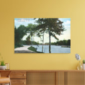 Toile Vue sur le boulevard sud de Central Park et le lac (Insitu(Salon))