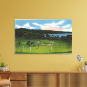 Toile Vue sur le lac Cobbosseecontee et Golf Links (Insitu(Salon))