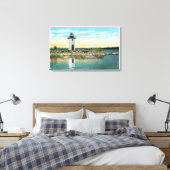 Toile Vue sur le lac Cobbosseecontee et le phare (Insitu(Chambre))