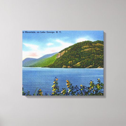 Toile Vue sur le lac de Deers Leap Mountain (Recto)