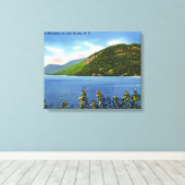 Toile Vue sur le lac de Deers Leap Mountain (Insitu (Plancher de Bois))