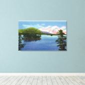 Toile Vue sur le lac de Shelton Rock Mountain (Insitu (Plancher de Bois))