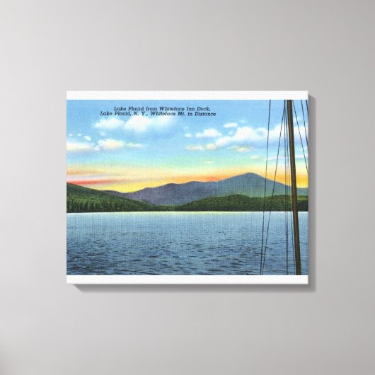 Toile Vue sur le lac depuis Whiteface Inn Dock (Recto)