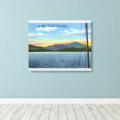 Toile Vue sur le lac depuis Whiteface Inn Dock (Insitu (Plancher de Bois))