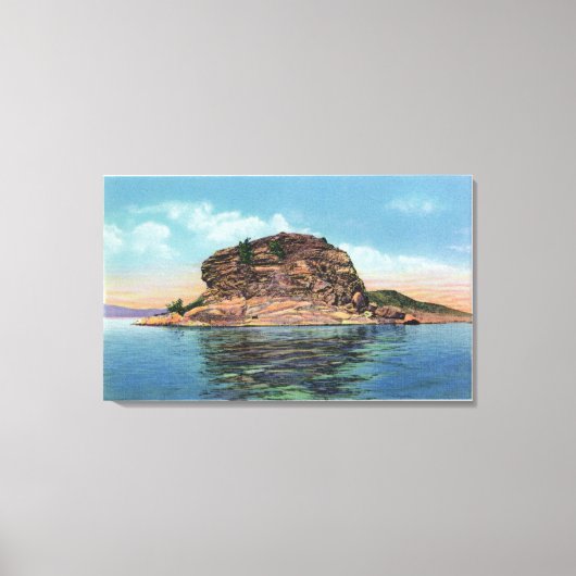 Toile Vue sur le lac du dunder rocheux (Recto)