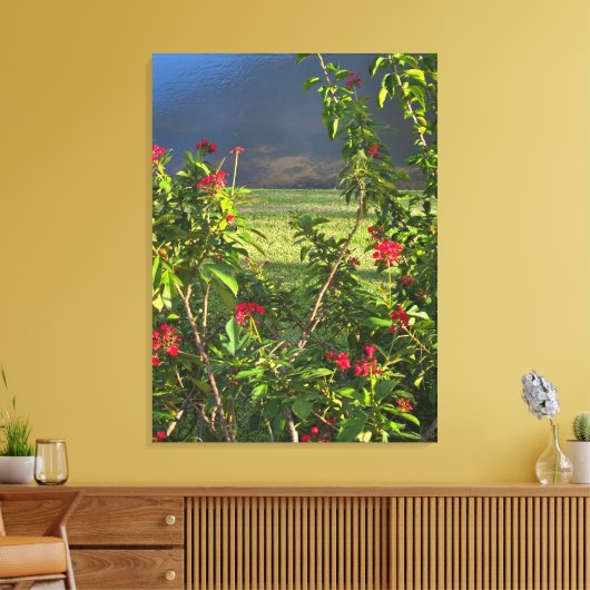 Toile Vue sur le lac Floral (Insitu(Salon))