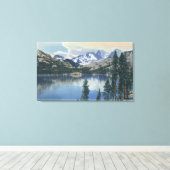 Toile Vue sur le lac Shadow, Sierra Nevada (Insitu (Plancher de Bois))