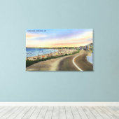 Toile Vue sur le Long Sands à York Beach (Insitu (Plancher de Bois))