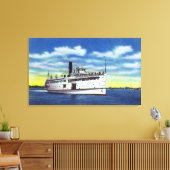 Toile Vue sur le martha's Vineyard Steamer (Insitu(Salon))