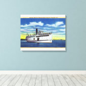 Toile Vue sur le martha's Vineyard Steamer (Insitu (Plancher de Bois))