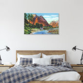 Toile Vue sur le mont Majestic et l'atterrissage d'Angel (Insitu(Chambre))