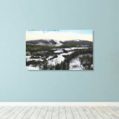 Toile Vue sur le mont Saddleback en hiver (Insitu (Plancher de Bois))