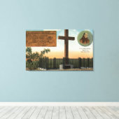 Toile Vue sur le monument de Serra, Vieux San Diego (Insitu (Plancher de Bois))