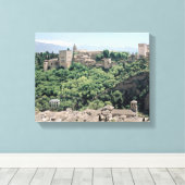 Toile Vue sur le Palais de l'Alhambra (Insitu (Plancher de Bois))
