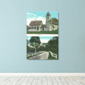 Toile Vue sur le phare du lac Champlain (Insitu (Plancher de Bois))