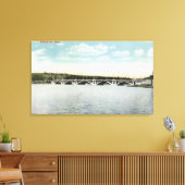 Toile Vue sur le pont New Lake Quinsigamond (Insitu(Salon))