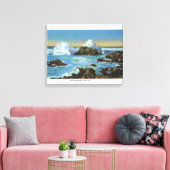 Toile Vue sur le Surf le long du rocher (Insitu(Salon))