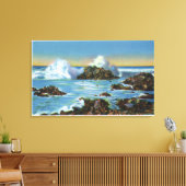 Toile Vue sur le Surf le long du rocher (Insitu(Salon))