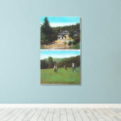 Toile Vue sur le terrain de golf, le terrain de croquet, (Insitu (Plancher de Bois))