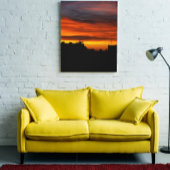 Toile Vue sur le toit du coucher de soleil serbe à Belgr