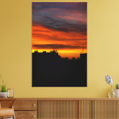 Toile Vue sur le toit du coucher de soleil serbe à Belgr (Insitu(Salon))