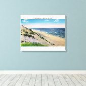 Toile Vue sur les dunes de sable et la plage (Insitu (Plancher de Bois))