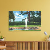 Toile Vue sur les jardins de Tanglewood et la fontaine (Insitu(Salon))