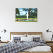 Toile Vue sur les jardins de Tanglewood et la fontaine (Insitu(Chambre))