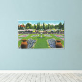 Toile Vue sur les jardins du lac Chautauqua (Insitu (Plancher de Bois))