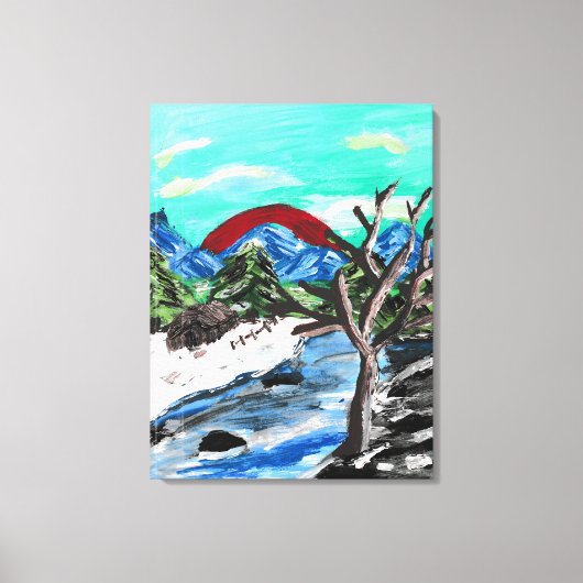 Toile Vue sur les montagnes (Recto)