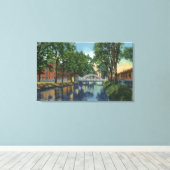 Toile Vue sur les moulins le long du canal (Insitu (Plancher de Bois))