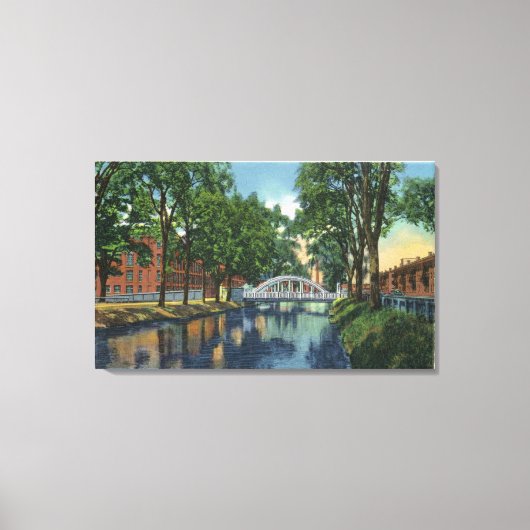Toile Vue sur les moulins le long du canal (Recto)
