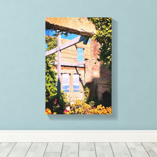 Toile Vue sur l'île d'Alcatraz (Insitu (Plancher de Bois))