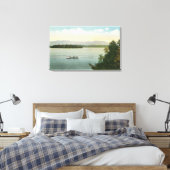 Toile Vue sur l'île de trois miles de l'Ossipee Mts (Insitu(Chambre))