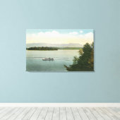 Toile Vue sur l'île de trois miles de l'Ossipee Mts (Insitu (Plancher de Bois))