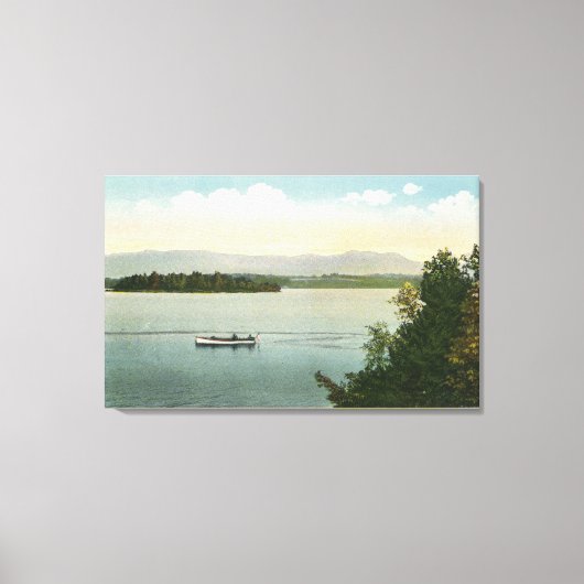 Toile Vue sur l'île de trois miles de l'Ossipee Mts (Recto)