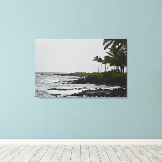 Toile Vue sur l'océan à Poipu (Insitu (Plancher de Bois))