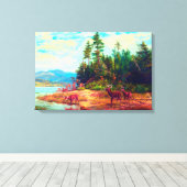 Toile Vue sur Long Lake Arthur Fitzwilliam Tait 1882 (Insitu (Plancher de Bois))