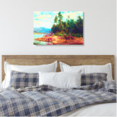 Toile Vue sur Long Lake Arthur Fitzwilliam Tait 1882 (Insitu(Chambre))