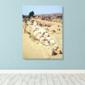 Toile Vue sur l'une des statues géantes de Telemon (Insitu (Plancher de Bois))